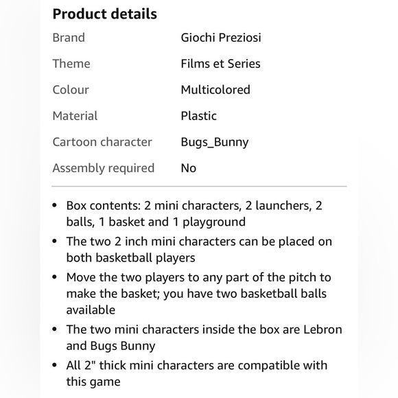 GIOCHI PREZIOSI SPACE JAM NEW LEGEND PLAYSET 2 MINI FIGURE NEW IN BOX - Picture 4 of 4